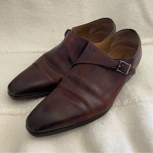 Magnanni | Men’s Dark Brown Luxury Slip-on Monk Strap Shoes
